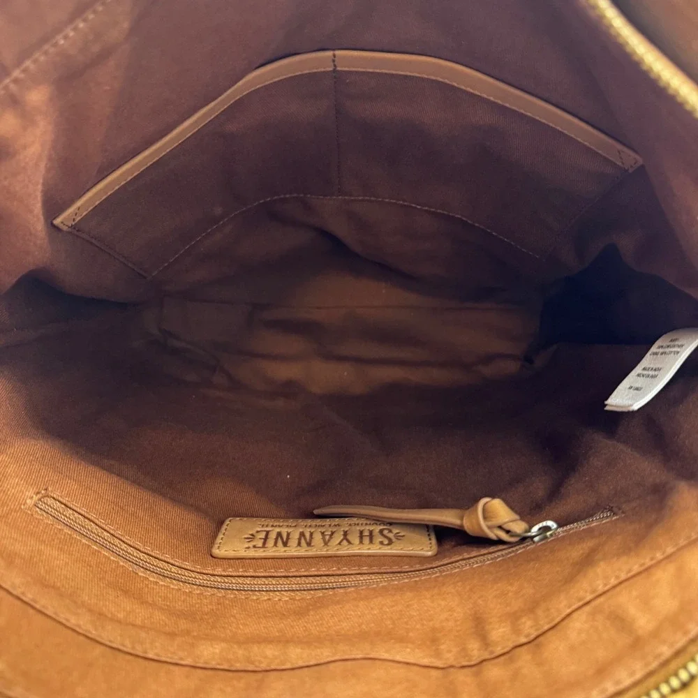 NEW Shyanne Conceal Carry Hair-On Leather Tote Bag‎ Large Gold Foil Western